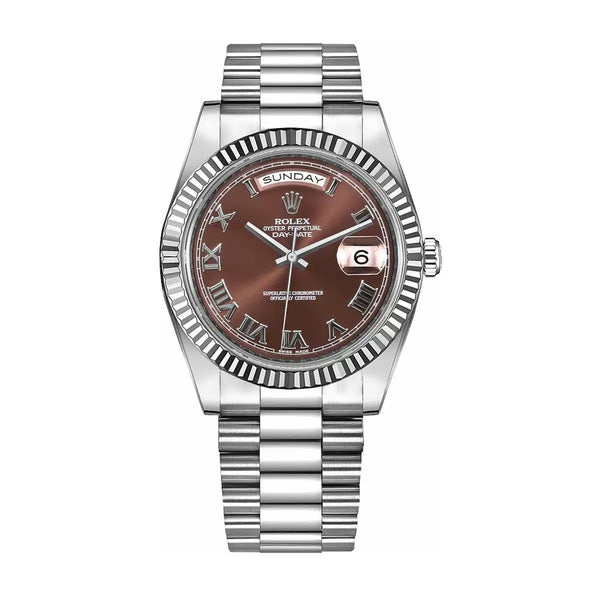 Rolex Day-Date II 218239 41mm White Gold Chocolate Dial