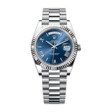 Rolex Day-Date 40 228236-0007 Platinum Blue Roman Dial