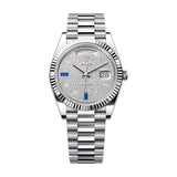 Rolex Day-Date 40 228236-0009 Platinum Diamond & Sapphire Dial