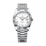 Rolex Day-Date 40 228236-0010 Platinum White Roman Dial President Bracelet