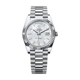 Rolex Day-Date 40 228236-0026 Platinum White Mother-of-Pearl Diamond Dial