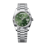 Rolex Day-Date 40 228236-0008 Platinum Green Roman Dial President Bracelet