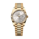 Rolex Day-Date 40 228238-0066 Silver Dial Yellow Gold President Bracelet