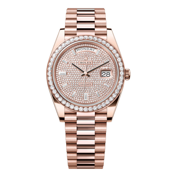 Rolex Day-Date 40 228345RBR-0002 18k Rose Gold Diamond-Paved Dial Presidential Watch