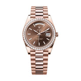 Rolex Day-Date 40 Ref. 228345RBR-0024 Everose Gold Diamond Bezel Chocolate Dial