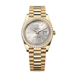Rolex Day-Date 40 228348rbr-0042 Silver Dial Yellow Gold Diamond Bezel