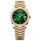 Rolex Day-Date 228348RBR-0045 40mm Green Ombré Dial 18K Yellow Gold President Bracelet