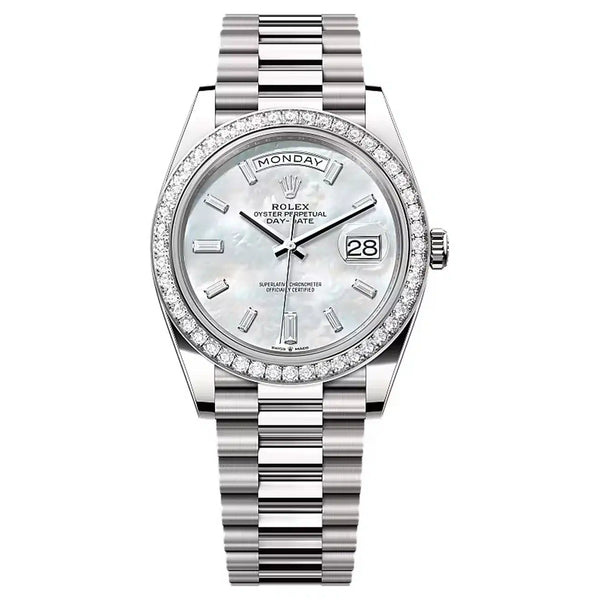 Rolex Day-Date 40 228349RBR-0046 Mother of Pearl Dial White Gold President Bracelet