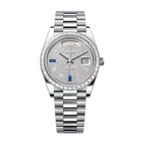 Rolex Day-Date 40 228396TBR-0021 Platinum Diamond and Sapphire Dial