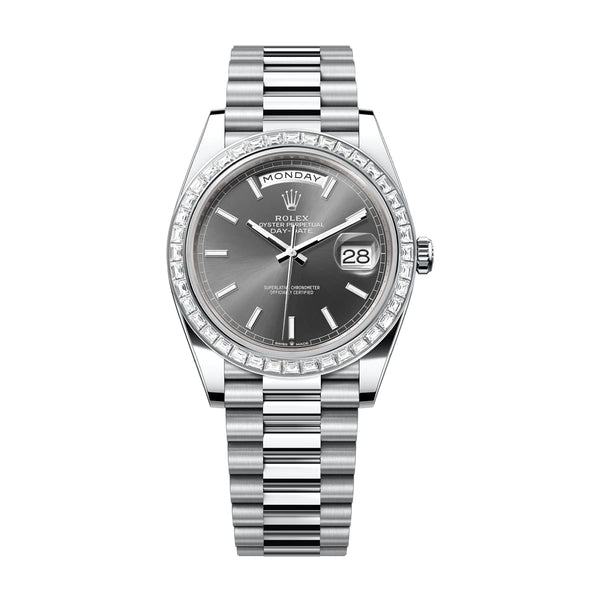 Rolex Day-Date 40 228396TBR-0031 Slate Dial Platinum President Bracelet