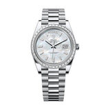 Rolex Day-Date 40 228396TBR-0043 Platinum Diamond Bezel Mother-of-Pearl Dial