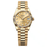 Rolex Datejust 31 278278-0009 Champagne Dial 18K Yellow Gold President Bracelet