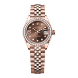 Rolex Lady-Datejust 279135RBR-0002 Chocolate Diamond Dial 28mm Everose Gold Jubilee Bracelet