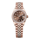 Rolex Lady-Datejust 279135RBR-0008 Chocolate Dial 28mm Everose Gold Jubilee Bracelet