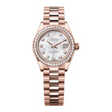 Rolex Lady-Datejust 279135RBR-0010 28mm Everose Gold Mother-of-Pearl Diamond Dial