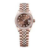 Rolex Lady-Datejust 279135RBR-0018 Chocolate Diamond Dial 28mm Everose Gold Jubilee Bracelet