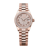 Rolex Lady-Datejust 279135RBR-0021 28mm Everose Gold Diamond-Paved Dial