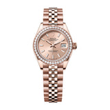 Rolex Lady-Datejust 279135RBR-0026 Rosé Dial 28mm Everose Gold Jubilee Bracelet