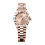 Rolex Lady-Datejust 279135RBR-0027 28mm Everose Gold Rosé Roman Dial
