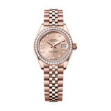 Rolex Lady-Datejust 279135RBR-0030 Rosé Diamond Dial 28mm Everose Gold Jubilee Bracelet