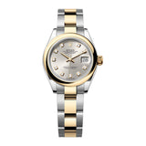 Rolex Lady-Datejust 279163-0008 28mm Yellow Rolesor Silver Diamond Dial Oyster Bracelet