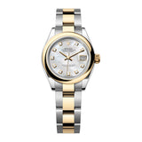 Rolex Lady-Datejust 279163-0014 28mm Yellow Rolesor Mother of Pearl Diamond Dial Oyster Bracelet