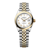 Rolex Lady-Datejust 279163-0023 White Roman Dial Jubilee Bracelet 28mm Two-Tone
