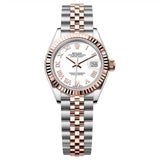 Rolex Lady-Datejust 279171-0021 28mm White Roman Dial Jubilee Bracelet Stainless Steel and Everose Gold