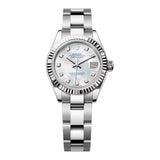 Rolex Lady-Datejust 279174-0010 28mm White Rolesor Mother-of-Pearl Diamond Dial Oyster Bracelet