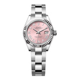 Rolex Lady-Datejust 279174-0018 Pink Roman Dial 28mm White Rolesor Oyster Bracelet