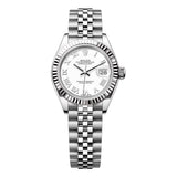 Rolex Lady-Datejust 279174-0019 28mm White Roman Dial Jubilee Bracelet