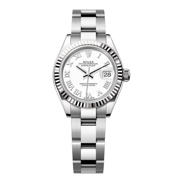 Rolex Lady-Datejust 279174-0020 28mm White Roman Dial Oyster Bracelet