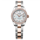 Rolex Lady-Datejust 279381RBR-0014 28mm Diamond Bezel White Mother of Pearl Dial Oyster Bracelet