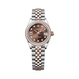 Rolex Lady-Datejust 279381RBR-0003 28mm Chocolate Diamond Dial Everose Rolesor Jubilee