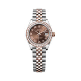 Rolex Lady-Datejust 279381RBR-0009 28mm Chocolate Roman Dial Everose Rolesor Jubilee