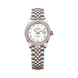 Rolex Lady-Datejust 279381RBR-0021 28mm White Roman Dial Everose Rolesor Jubilee