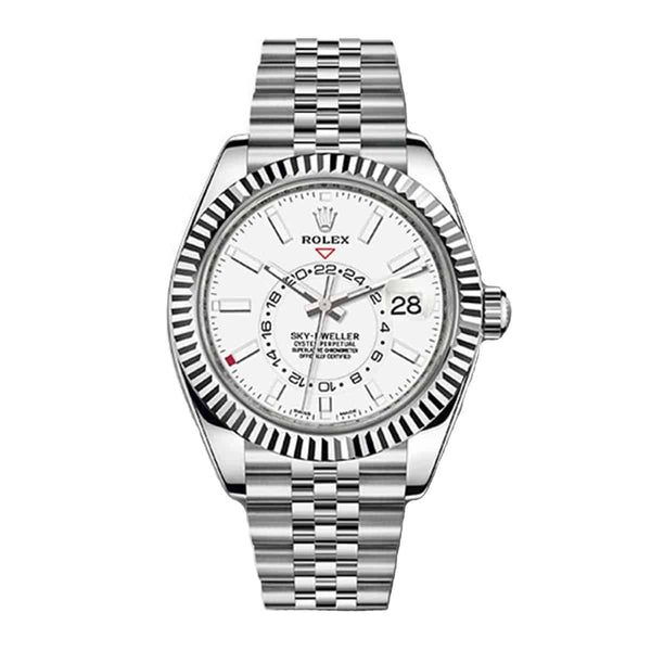 Rolex Sky-Dweller 326934-0002 42mm Stainless Steel White Dial Jubilee Bracelet
