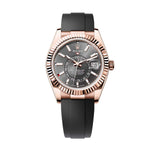 Rolex Sky-Dweller 336235-0004 42mm Everose Gold Slate Dial Oysterflex