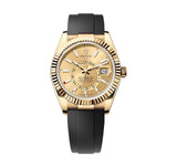 Rolex Sky-Dweller 336238-0001 Champagne Dial 42mm Yellow Gold Oysterflex