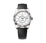 Rolex Sky-Dweller 336239-0003 White Gold 42mm White Dial on Oysterflex
