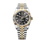 Rolex Sky-Dweller 336933-0004 42mm Yellow Rolesor Black Dial Jubilee Bracelet