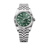 Rolex Sky-Dweller 336934-0002 42mm White Rolesor Green Dial Jubilee Bracelet