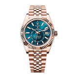 Rolex Sky-Dweller 336935-0005 42mm Everose Gold Blue-Green Dial Jubilee Bracelet