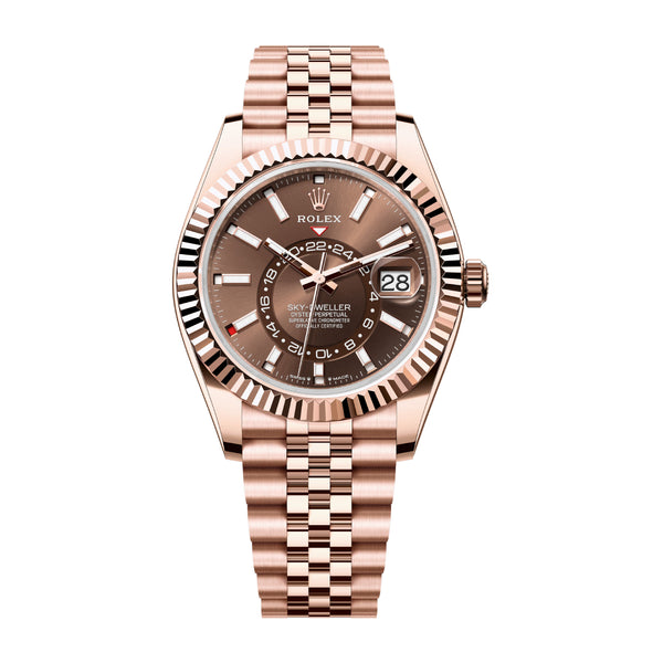 Rolex Sky-Dweller 336935-0006 Chocolate Dial 42mm Everose Gold Jubilee Bracelet