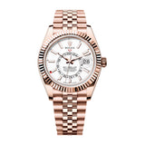 Rolex Sky-Dweller 336935-0007 White Dial 42mm Everose Gold Jubilee Bracelet