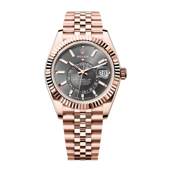 Rolex Sky-Dweller 336935-0008 Slate Dial 42mm Everose Gold Jubilee Bracelet