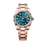 Rolex Sky-Dweller 336935-0001 42mm 18k Everose Gold Blue-Green Dial