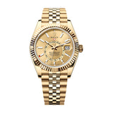 Rolex Sky-Dweller 336938-0004 Champagne Dial 42mm Yellow Gold Jubilee Bracelet