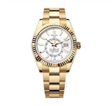 Rolex Sky-Dweller 336938-0003 White Dial 18kt Yellow Gold Oyster Bracelet 42mm