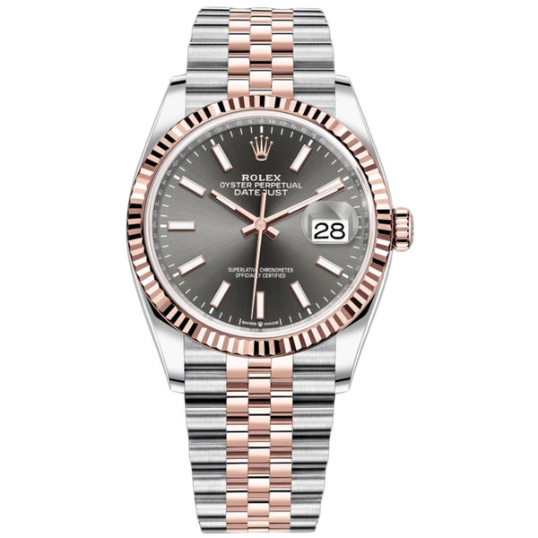 Rolex Datejust 126231-0013 Stainless Steel and 18kt Everose Gold with Slate Dial